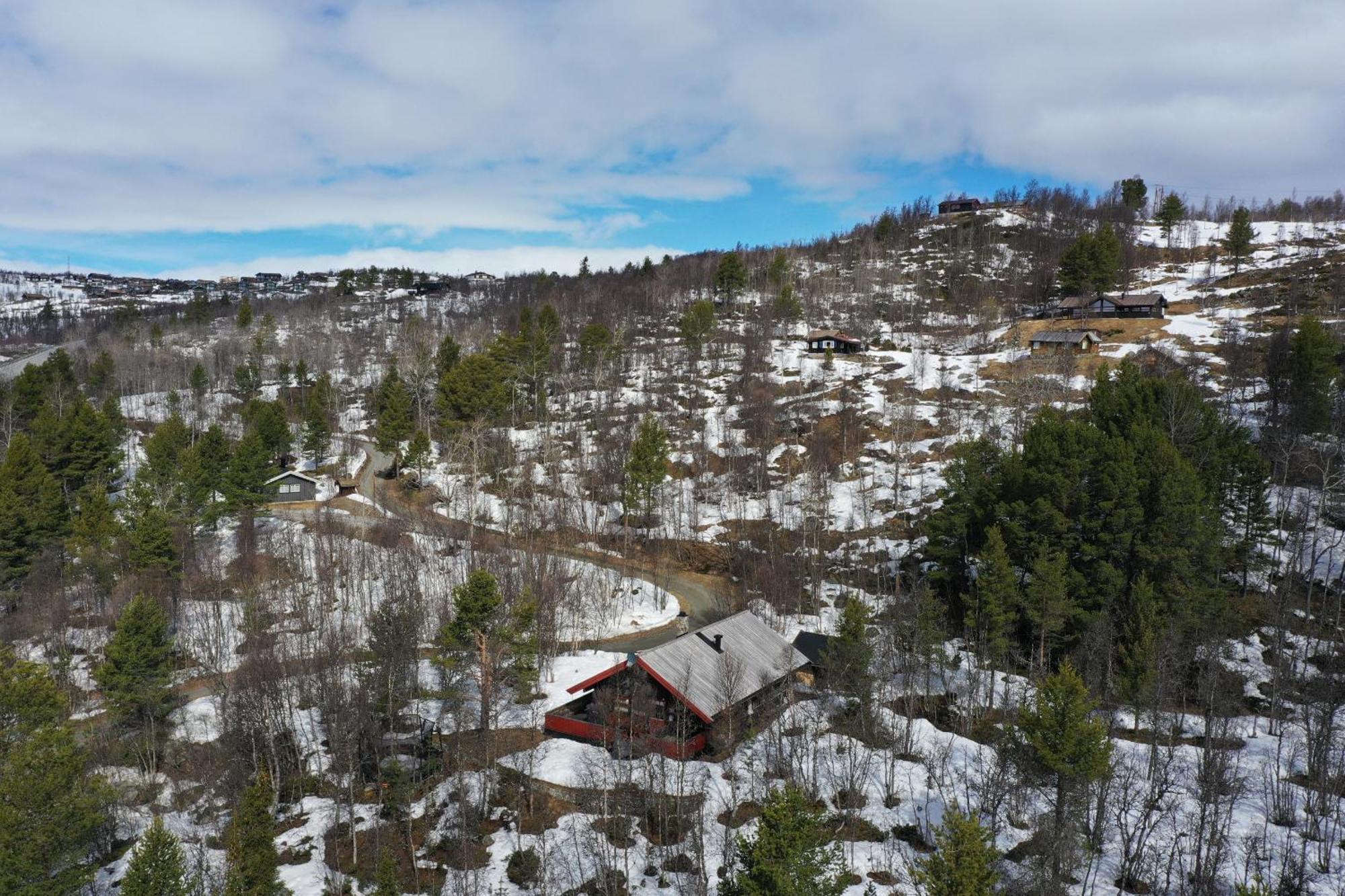 Koselig Hytte Med Usjenert Og Solrik Beliggenhet Geilo Buitenkant foto